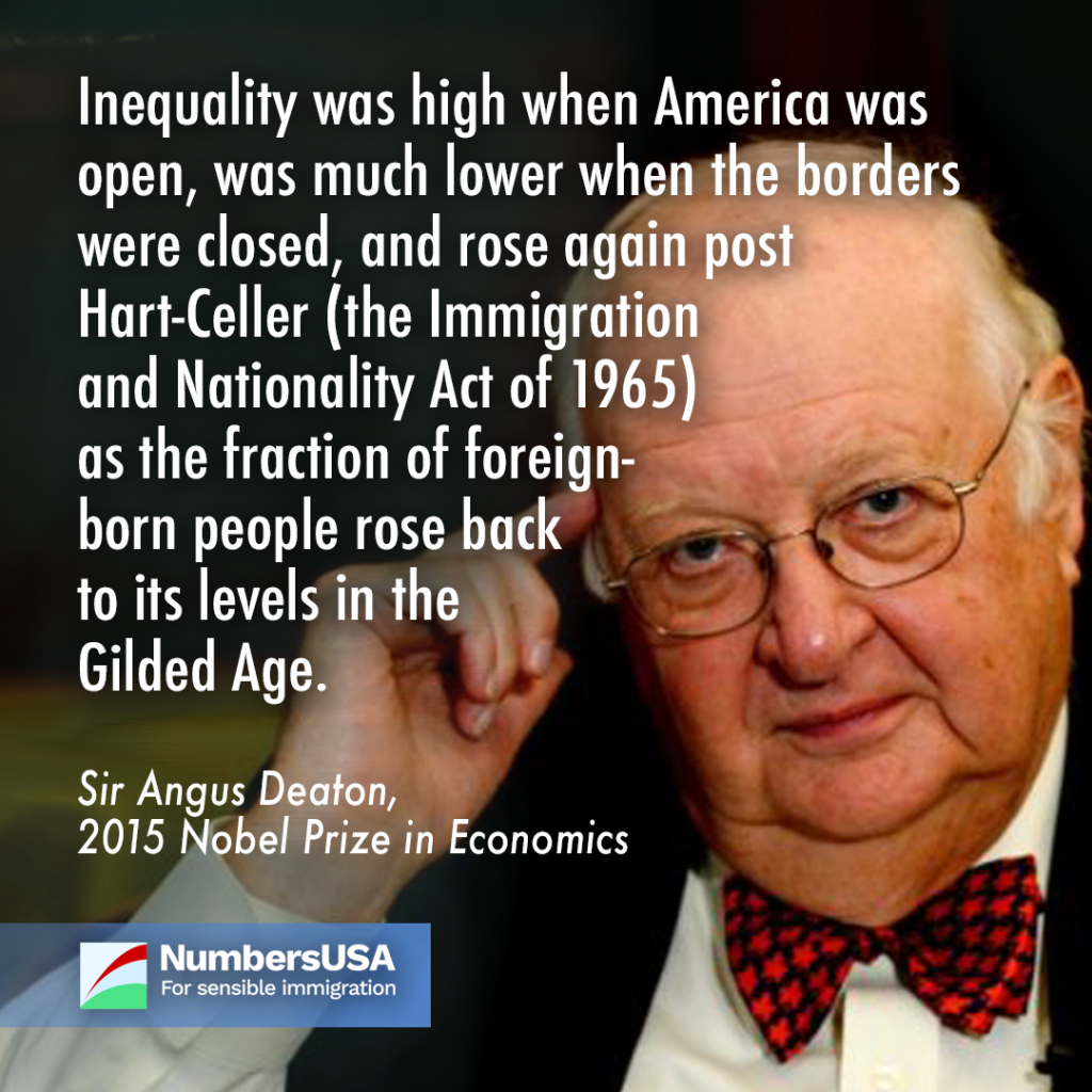 Sir Angus Deaton Quote on Immigration & Inequality