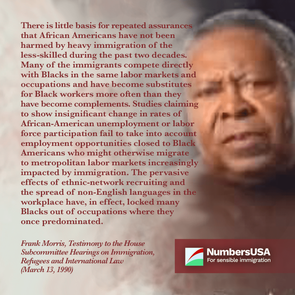 Morris: "ethnic-network recruiting and the spread of non-English languages in the workplace have, in effect, locked many Blacks out of occupations where they once predominated."