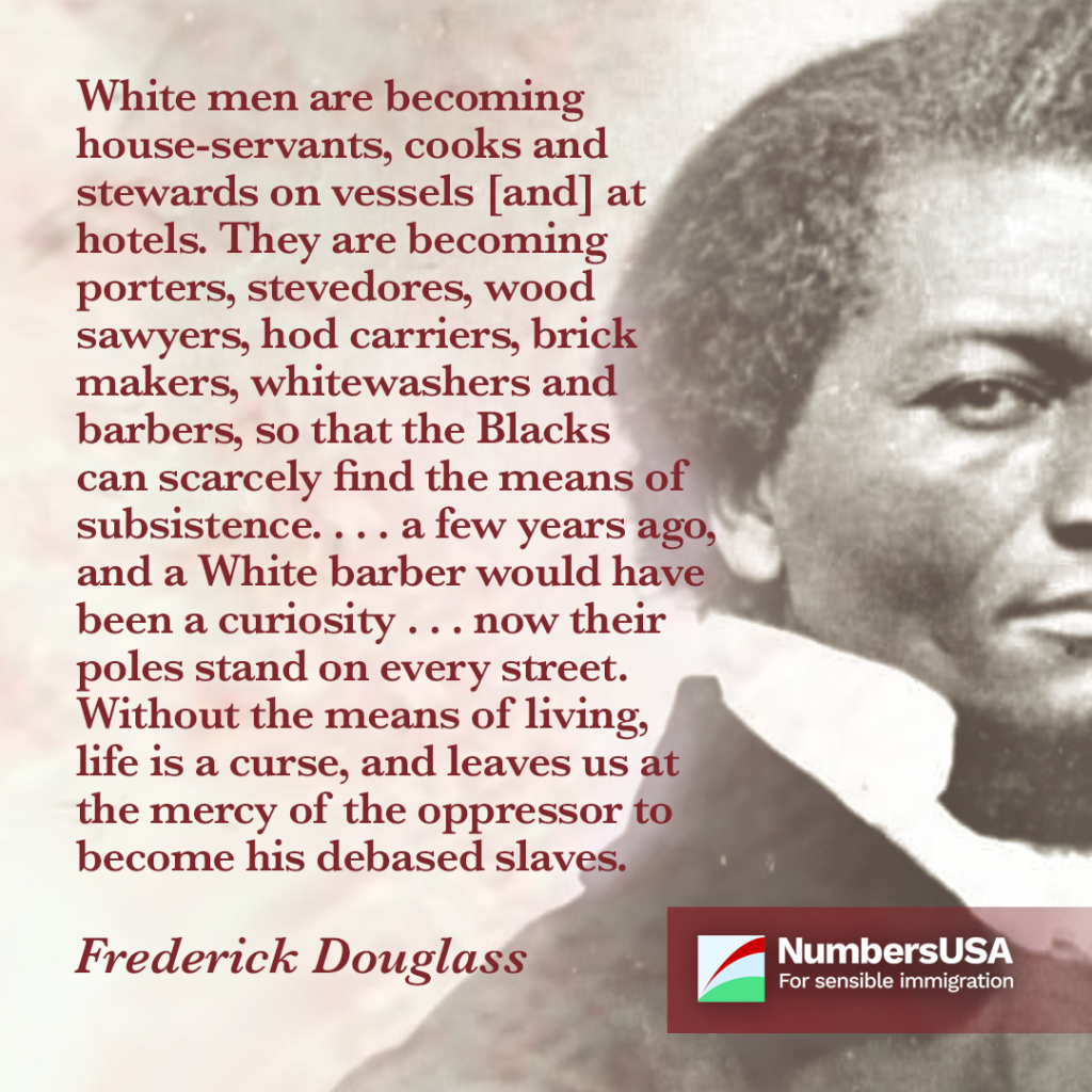 Douglass: "Without the means of living, life is a curse, and leaves us at the mercy of the oppressor to become his debased slaves."